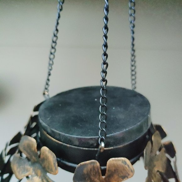 Wind & Weather Antiqued Metal Hanging Indoor/Outdoor Flower Light - Picture 5 of 10